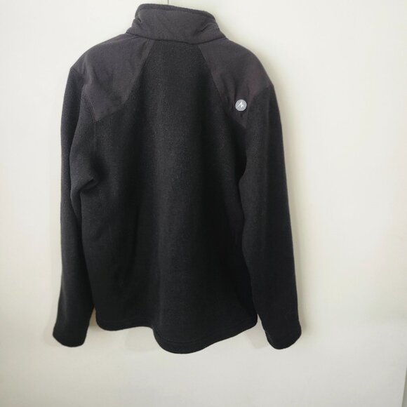 Marmot Men’s Large Full Zip Fleece Jacket Black Outdoor Hiking Warm - Picture 3 of 6
